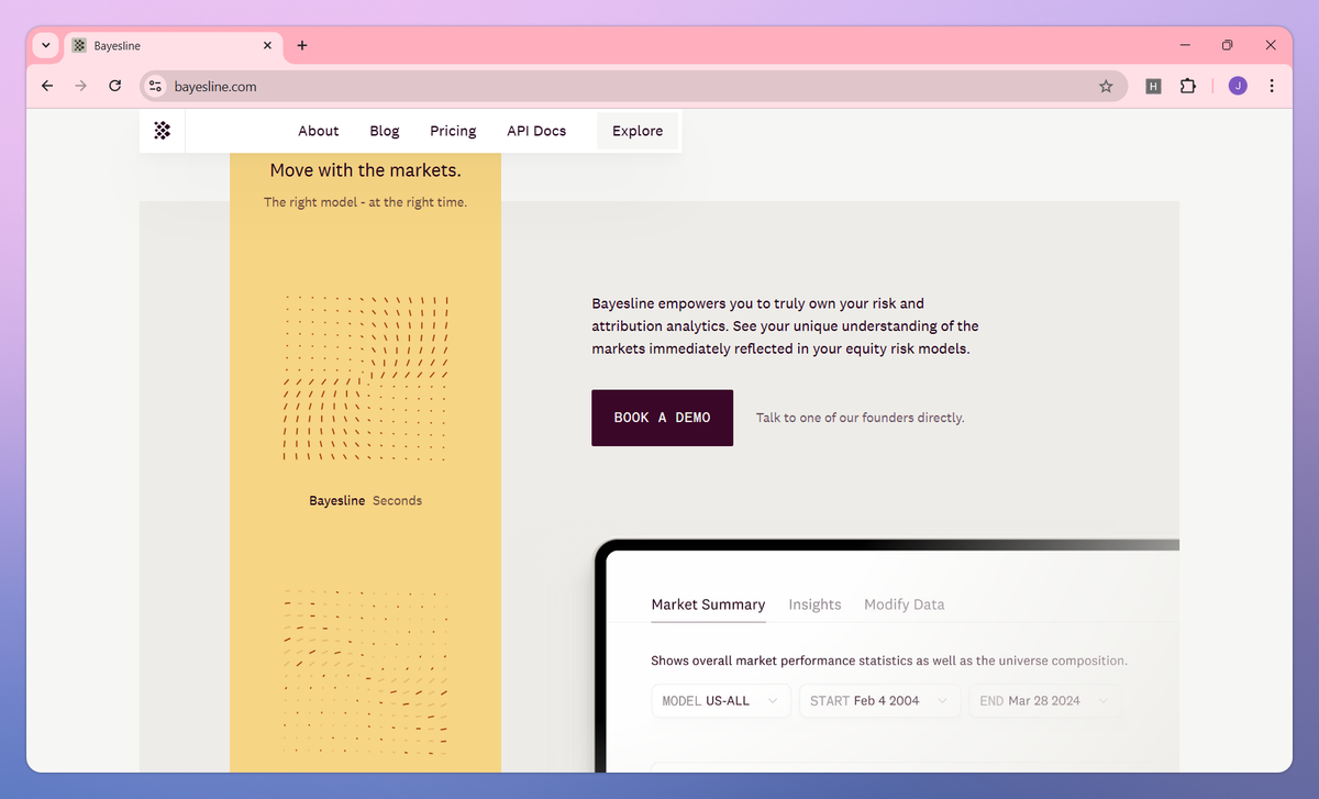 Bayesline screenshot #2