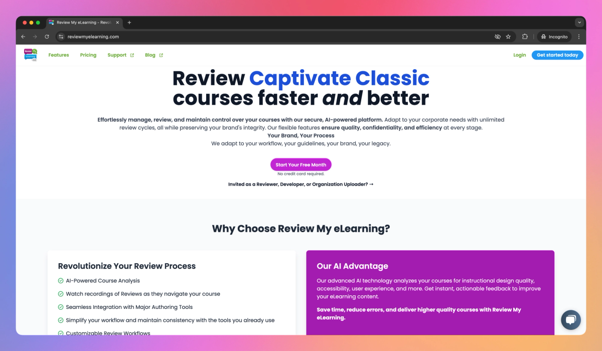 Review My eLearning screenshot