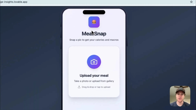 AI Calorie tracker app demo