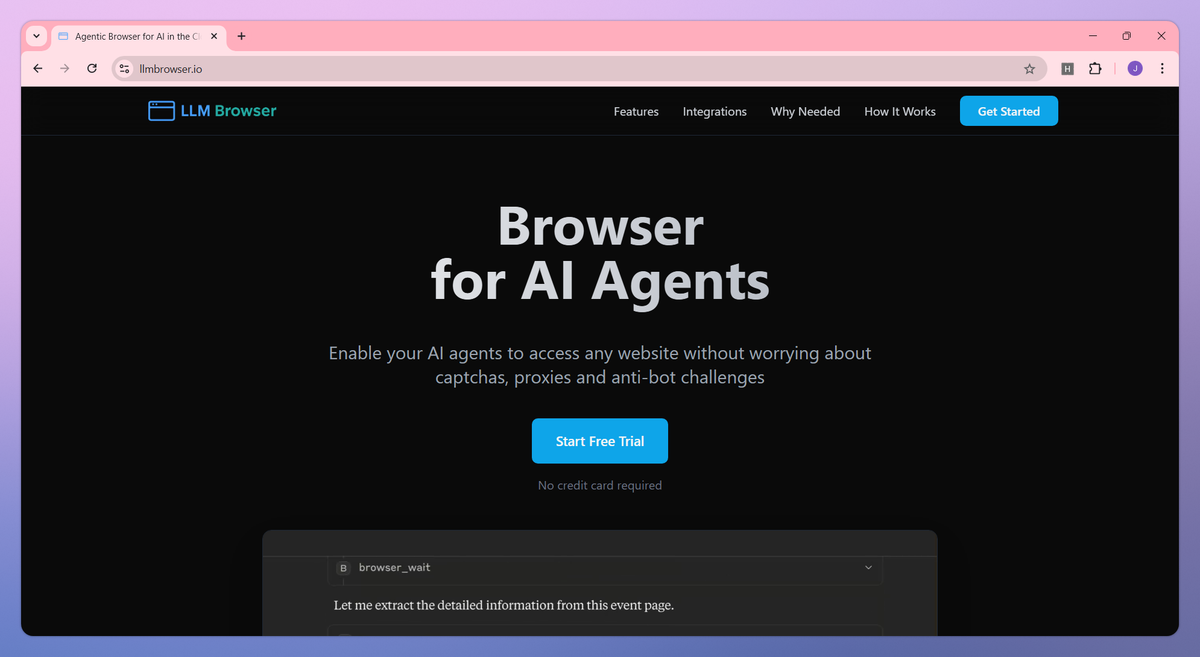 LLM Browser screenshot #1