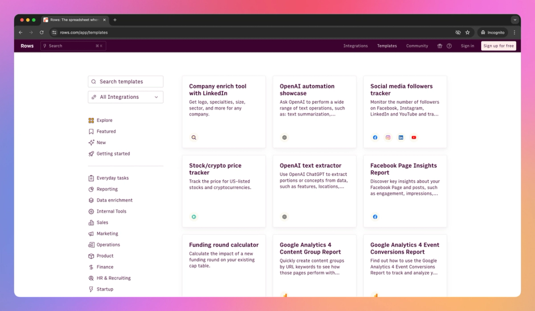 Rows AI Features, Pricing, and Alternatives | AI Tools