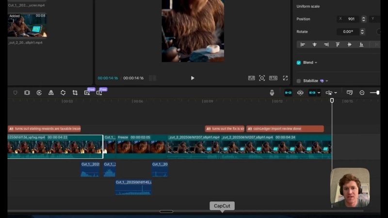 CapCut final edits