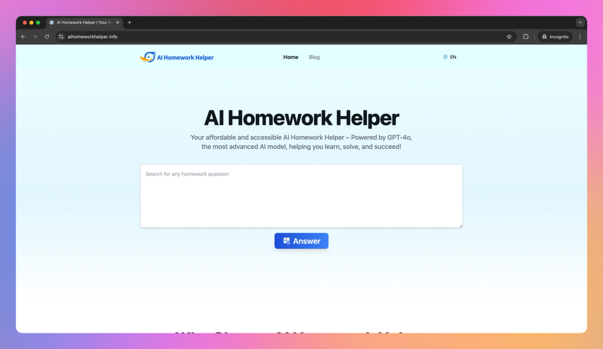 AI Homework Helper screenshot #1