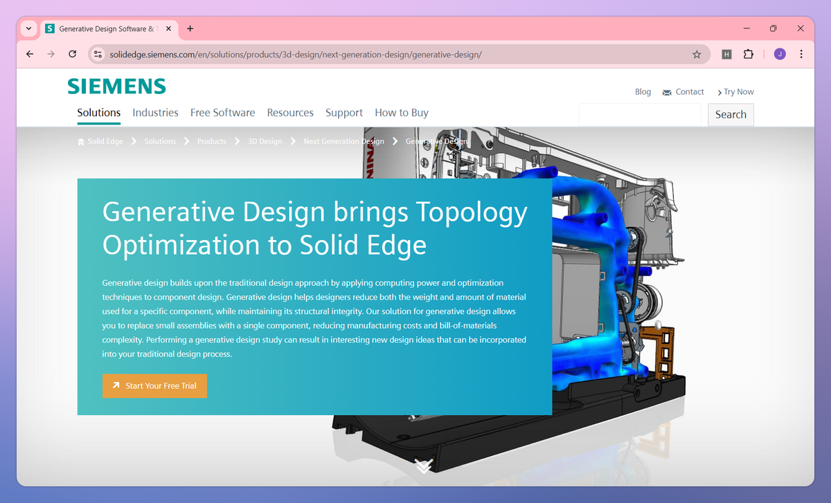 Solid Edge Generative Design screenshot #1