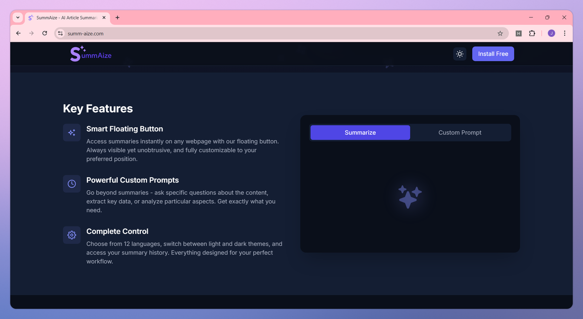 SummAize screenshot #2