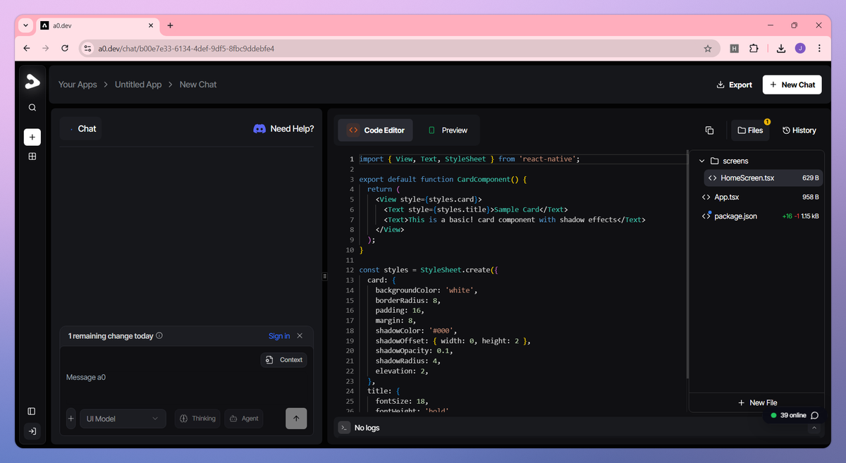 a0.dev screenshot #2
