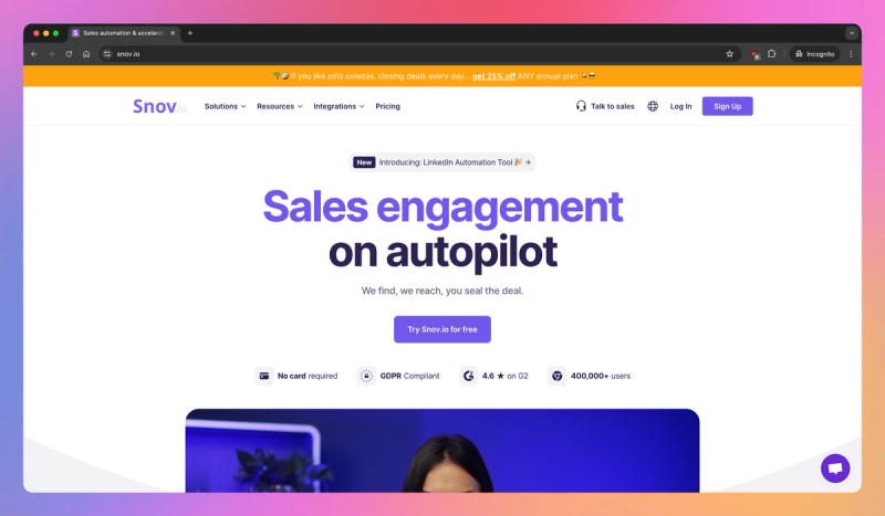 Snov.io product screenshot