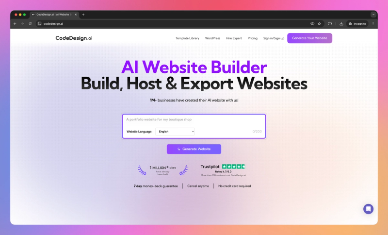 CodeDesign.ai product screenshot
