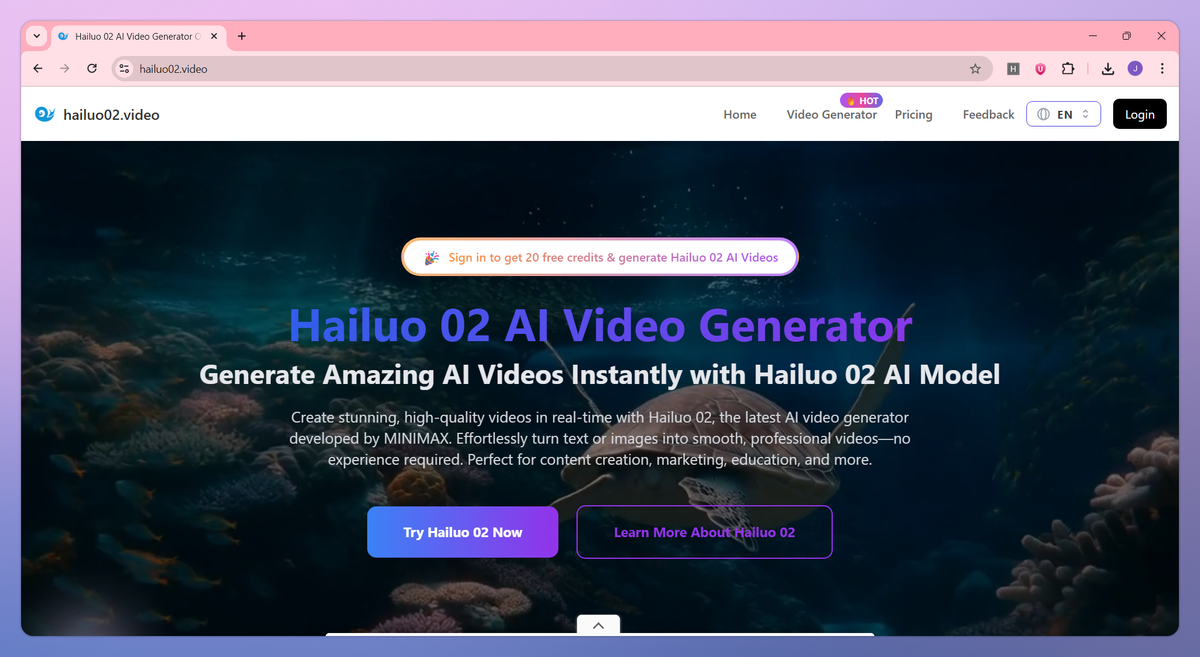 Hailuo 02 screenshot #1