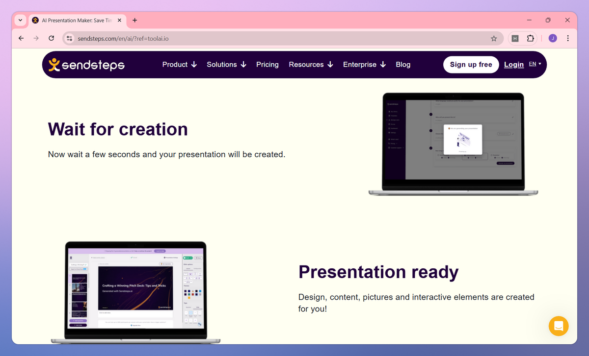 Sendsteps.ai screenshot #3