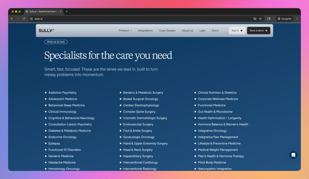 Sully.ai screenshot #2