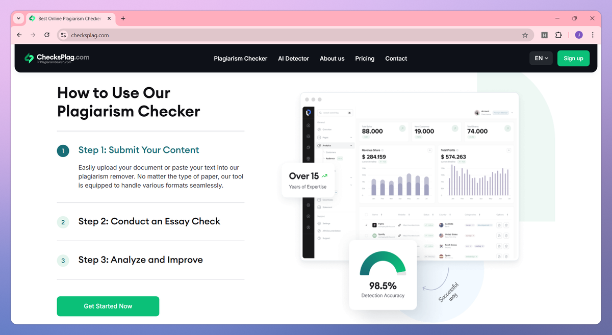 ChecksPlag screenshot #2