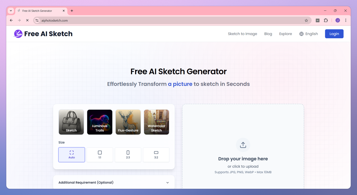 Free AI Sketch Generator screenshot #1