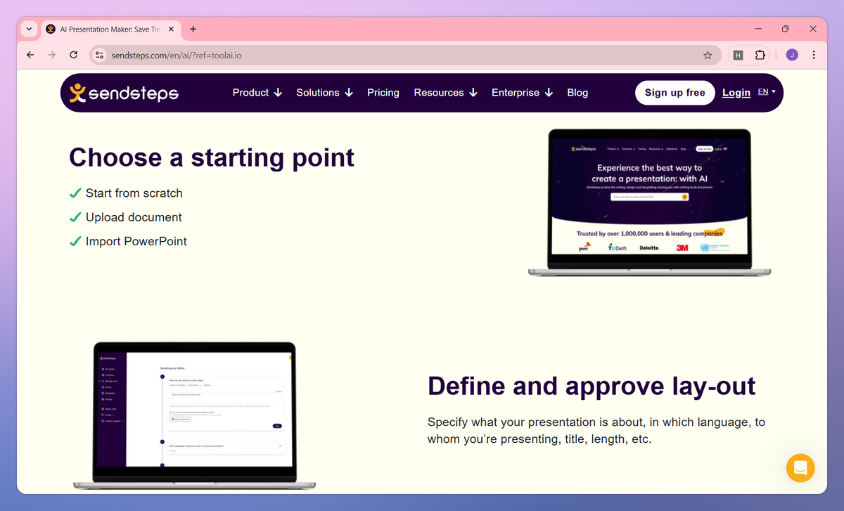 Sendsteps.ai screenshot #2
