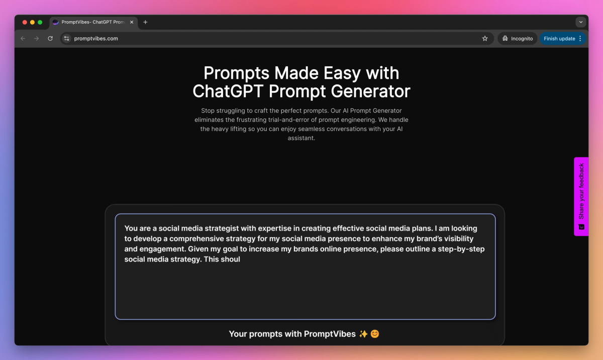 PromptVibes screenshot #2
