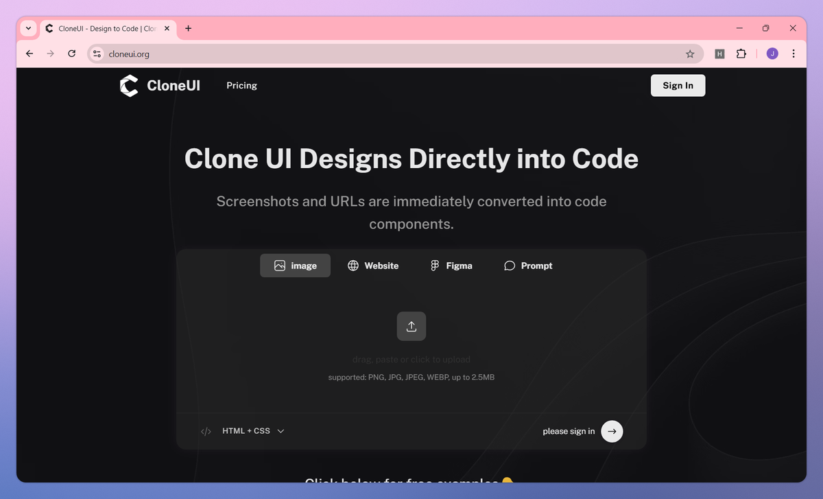 CloneUI screenshot #1