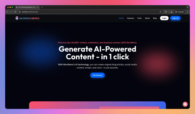 Wordhero product screenshot