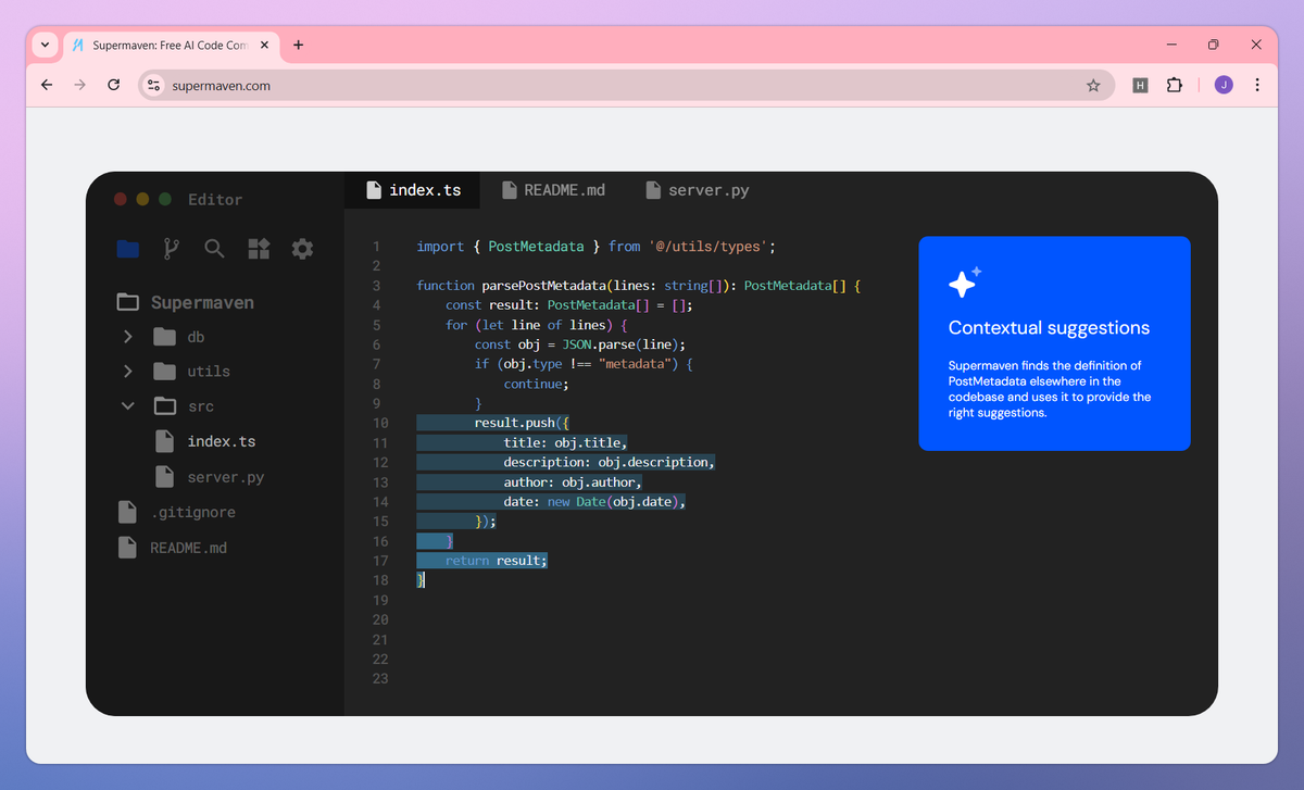 Supermaven screenshot #2