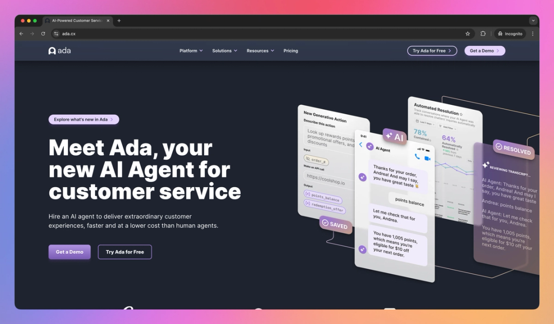 Ada Client Ada Features, Pricing, and Alternatives | AI Tools