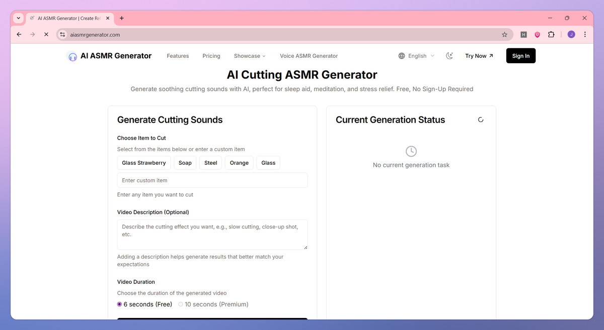 AI ASMR Generator screenshot #1