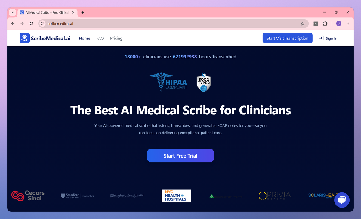 ScribeMedical.ai screenshot #1