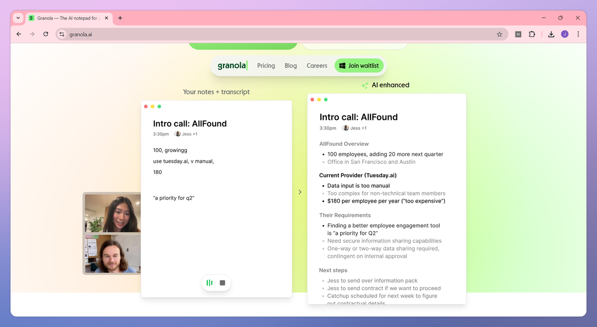 Granola screenshot #2
