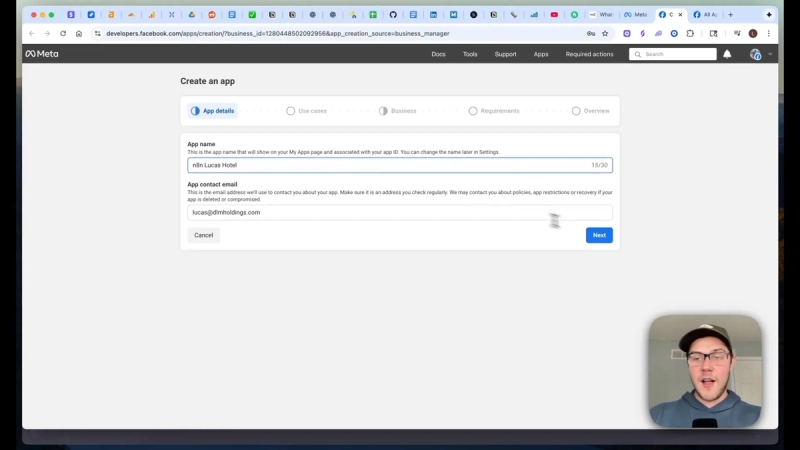 Create meta business suite app