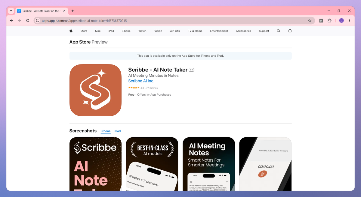Scribbe screenshot #1