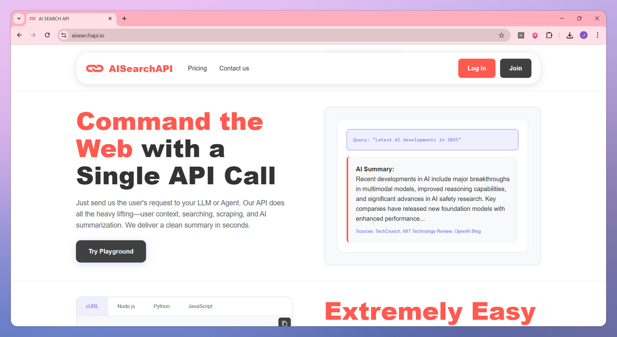 AI Search API screenshot #2