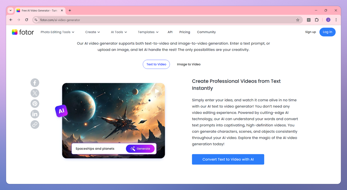 Fotor AI Video Generator screenshot #2