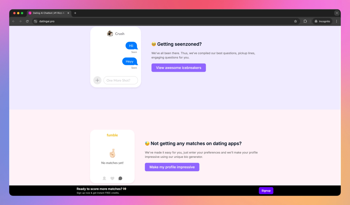 DatingAI.pro screenshot #2