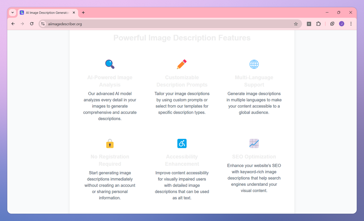 AI Image Description Generator screenshot #2