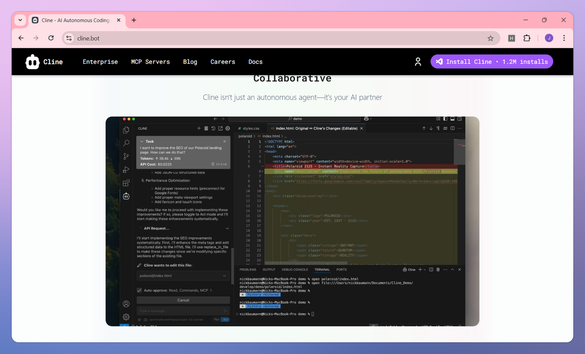 Cline screenshot #2
