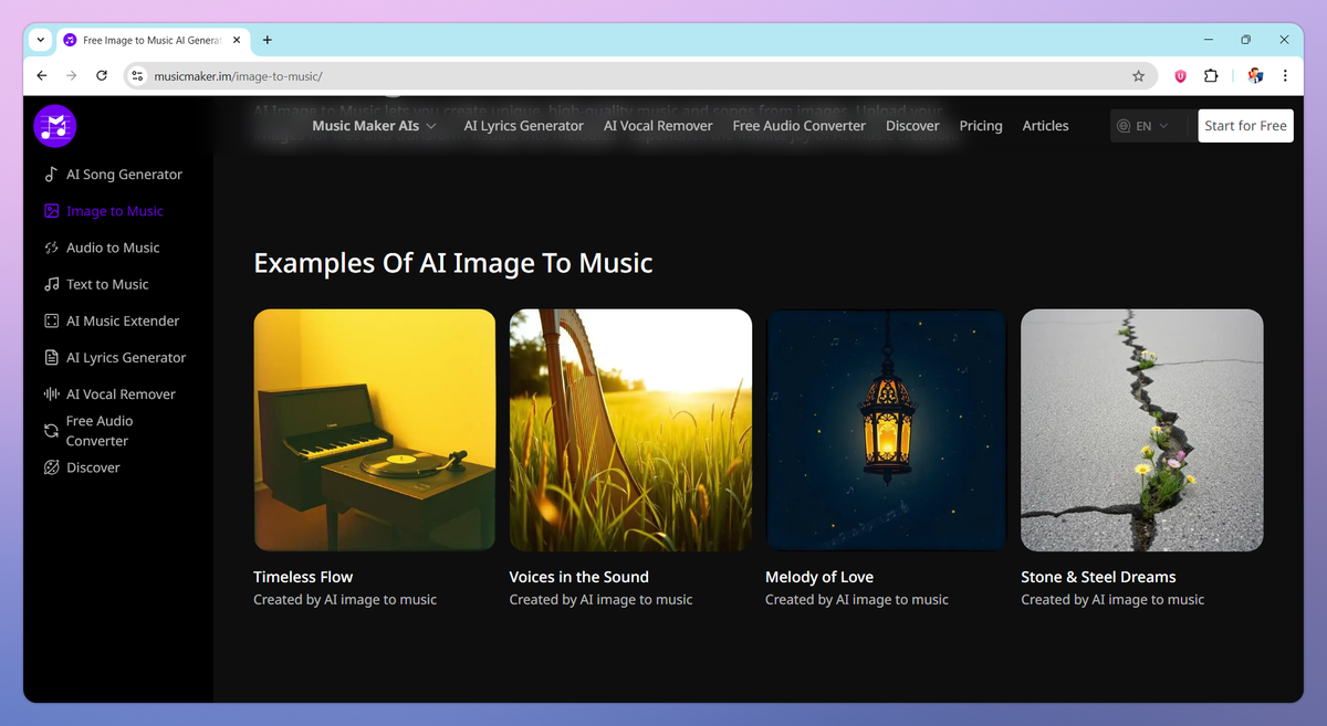 MusicMaker Image to Music screenshot #2