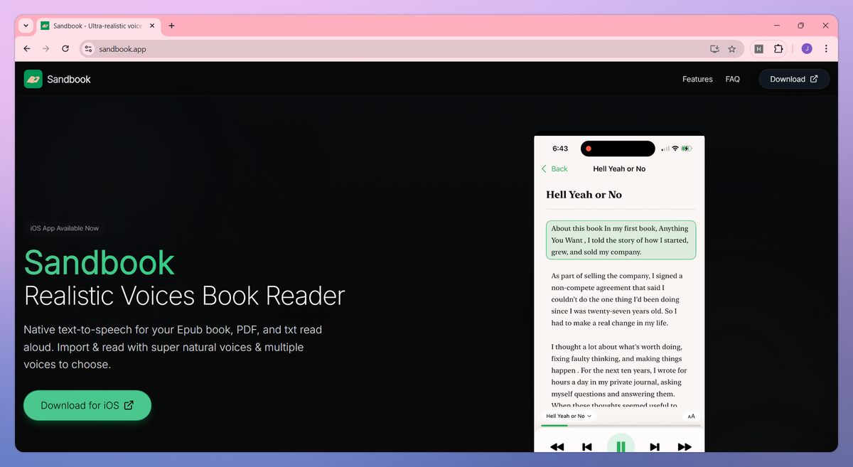 Sandbook screenshot #1
