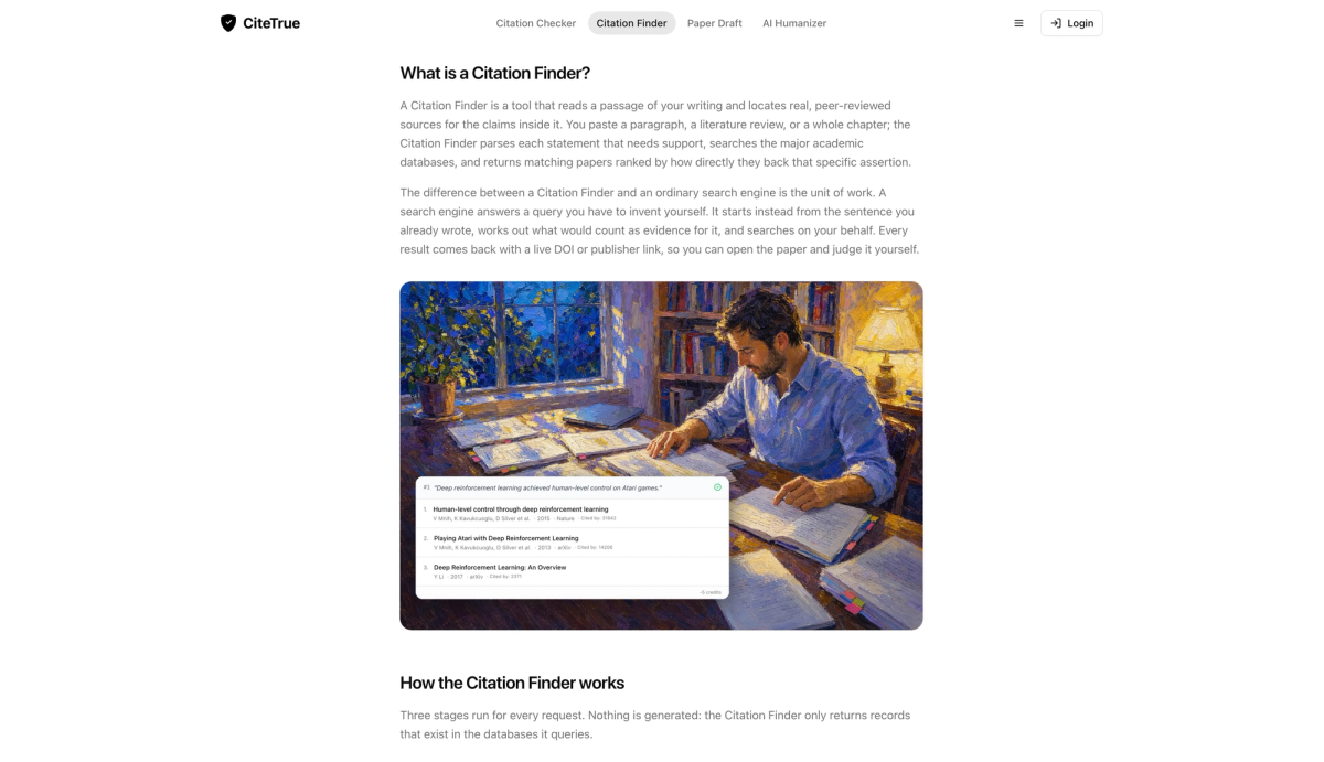 CiteTrue Citation Finder screenshot #1