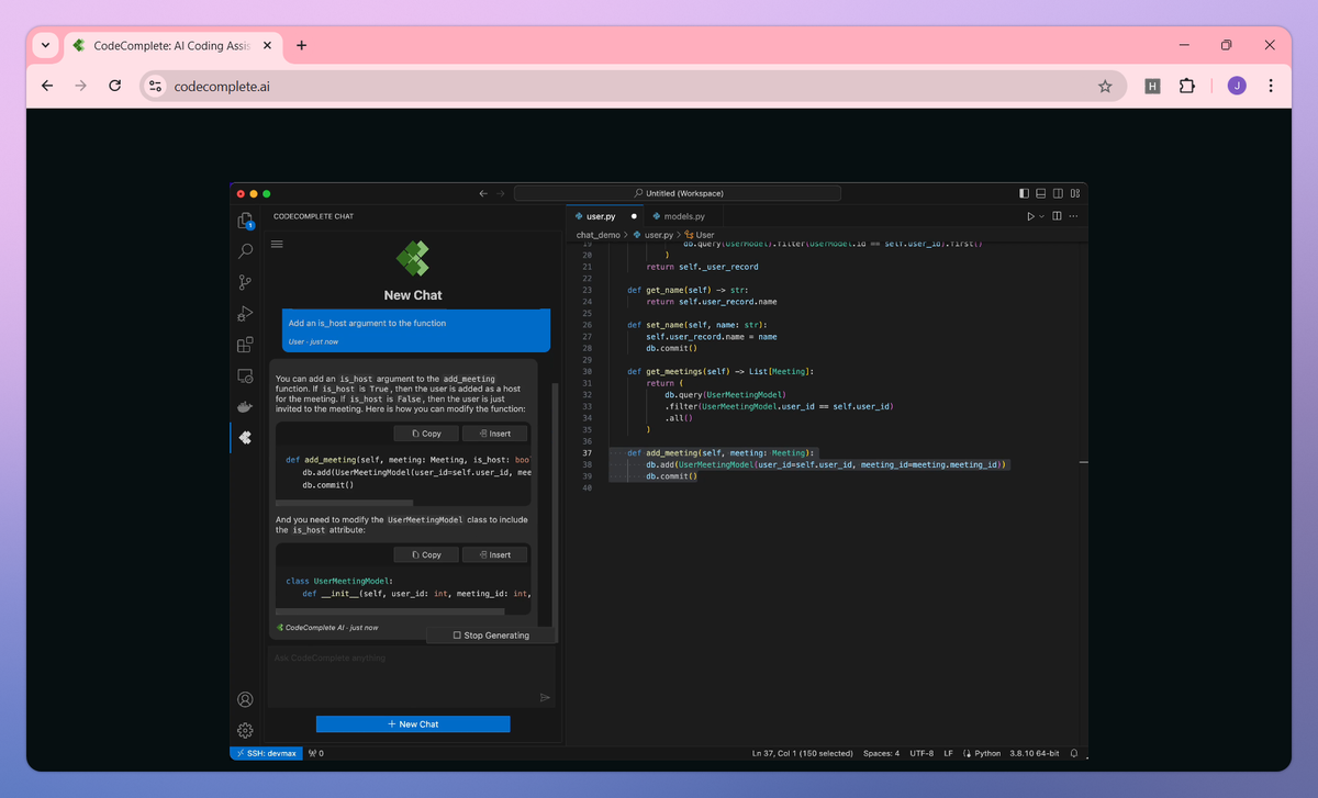 CodeComplete screenshot #2
