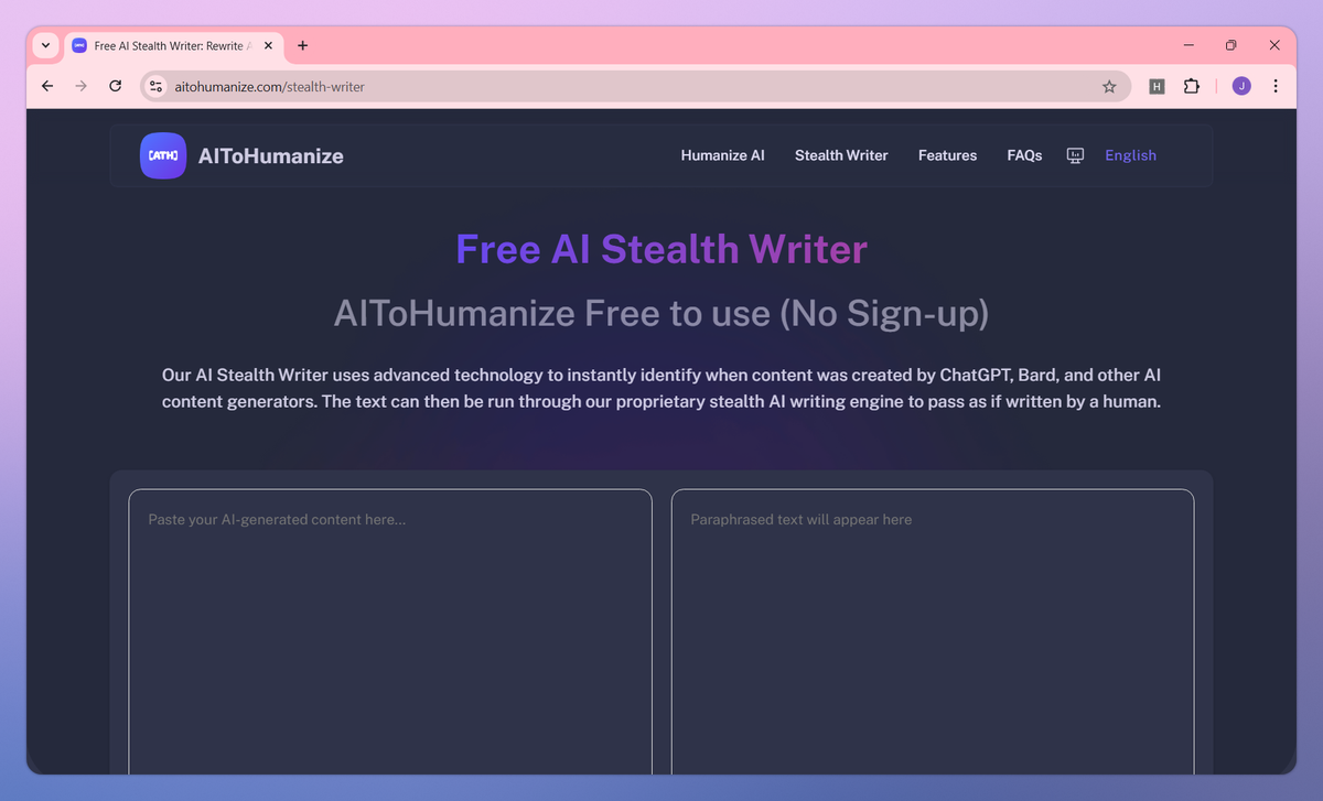 AIToHumanize screenshot #1