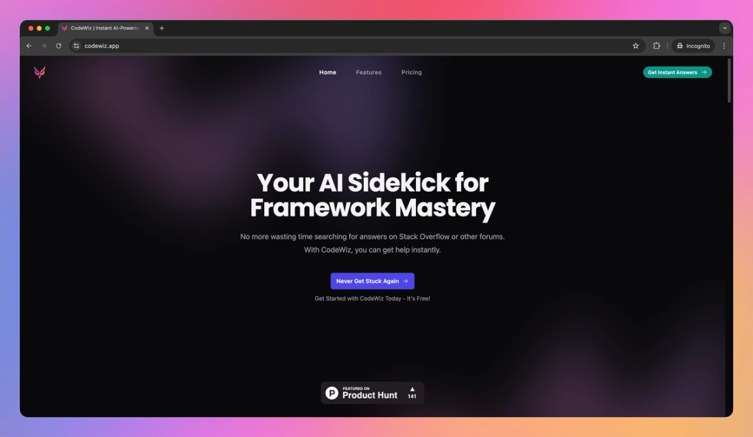 CodeWiz Features, Pricing, and Alternatives | AI Tools