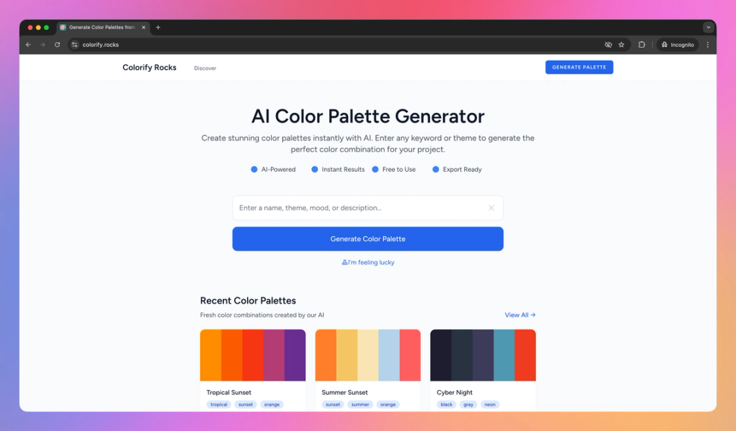Colorify Rocks Features, Pricing, and Alternatives | AI Tools