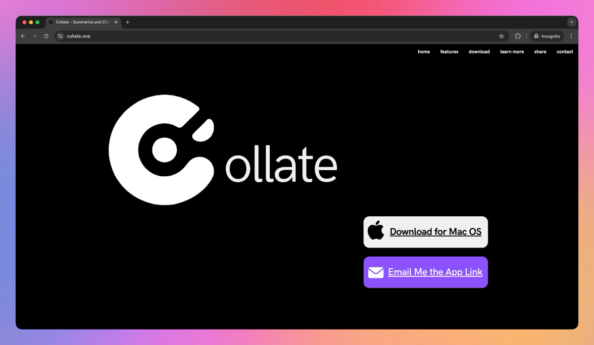 Collate screenshot #1