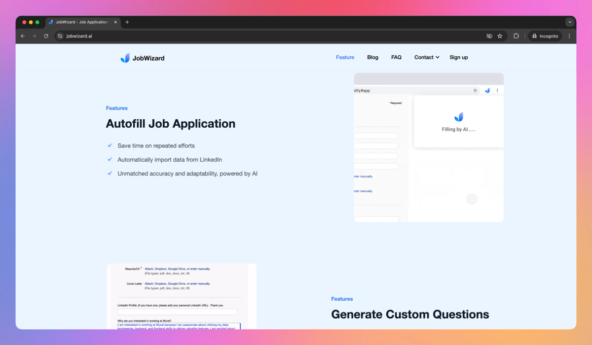 JobWizard screenshot #2