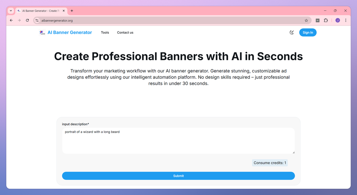 AI Banner Generator screenshot #1