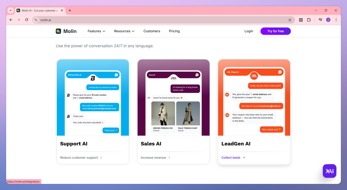Molin AI screenshot #3