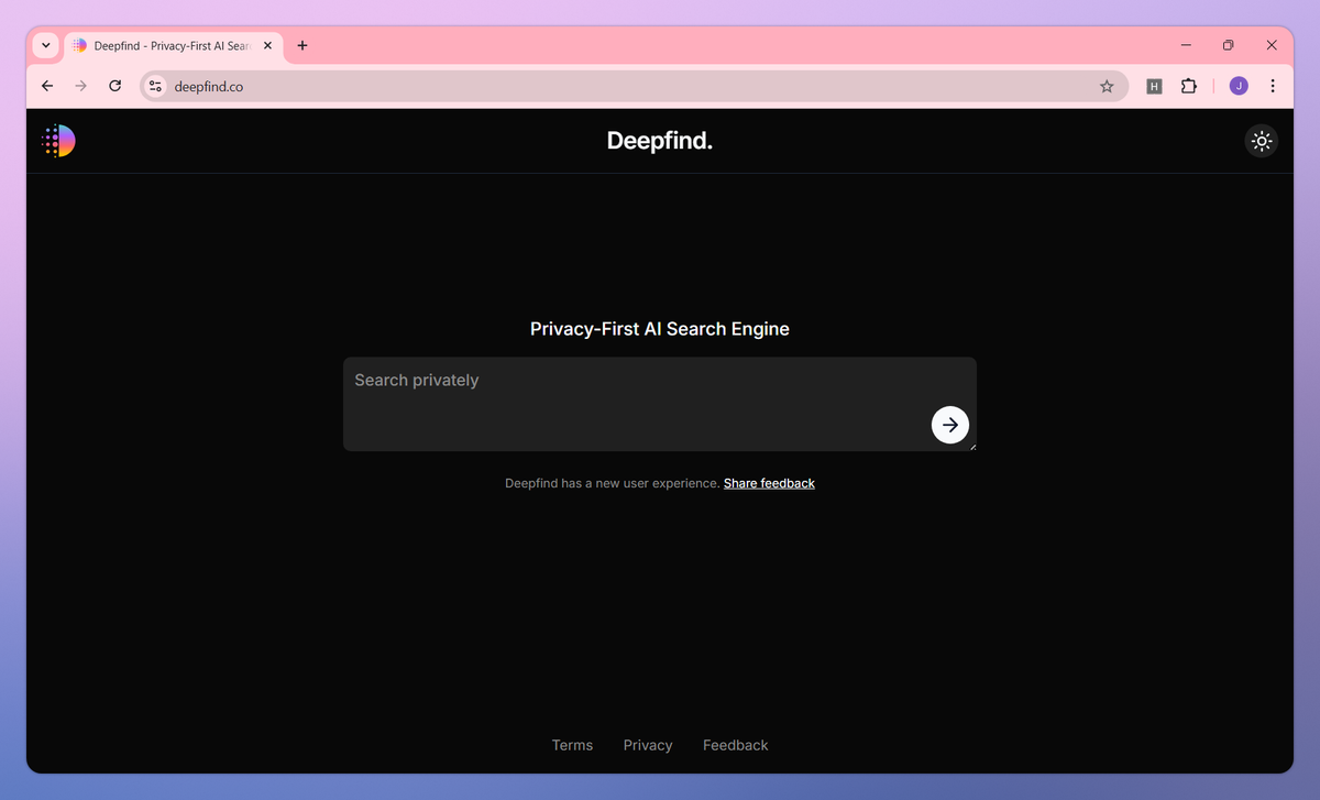 Deepfind screenshot