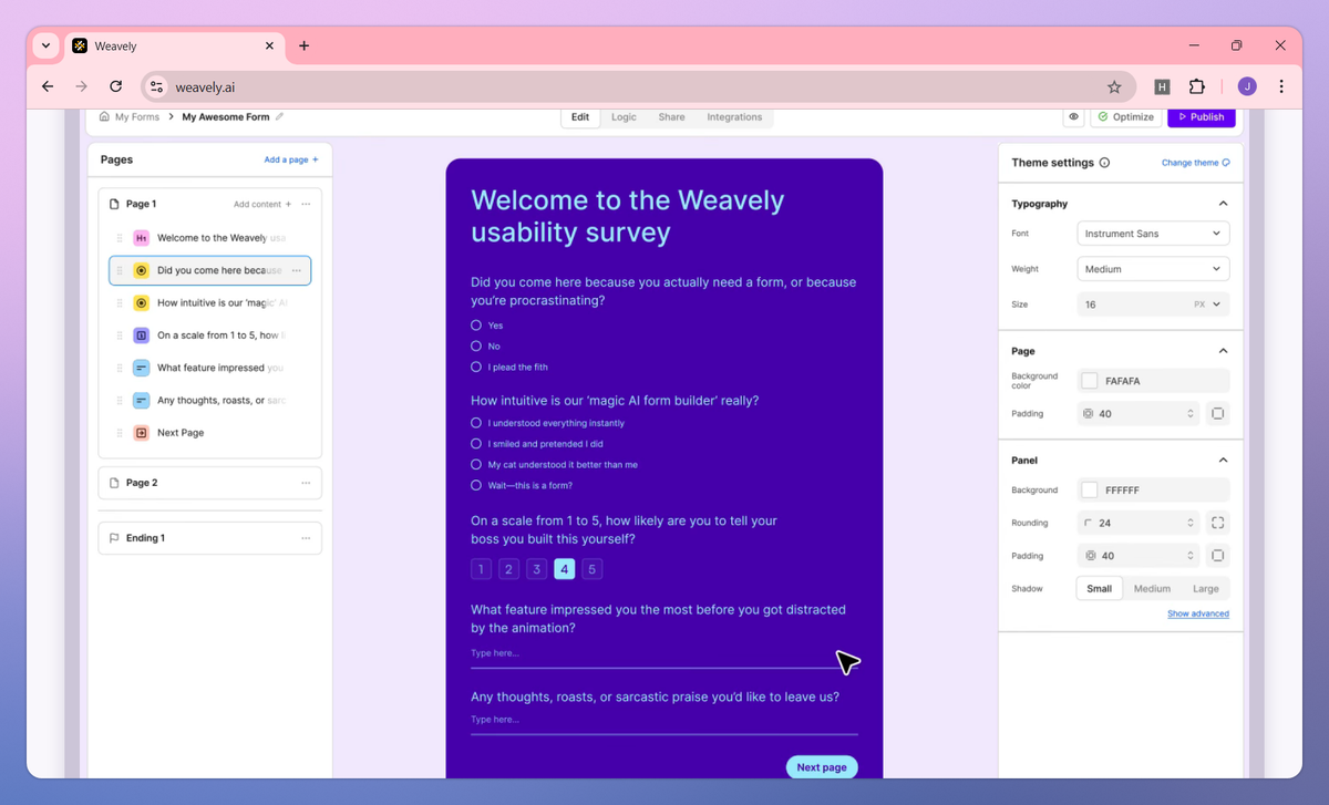 Weavely screenshot #2