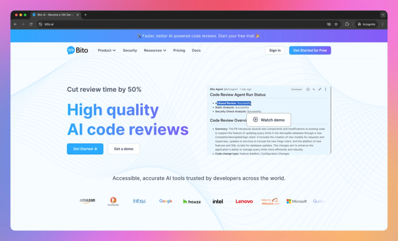 Bito AI product screenshot