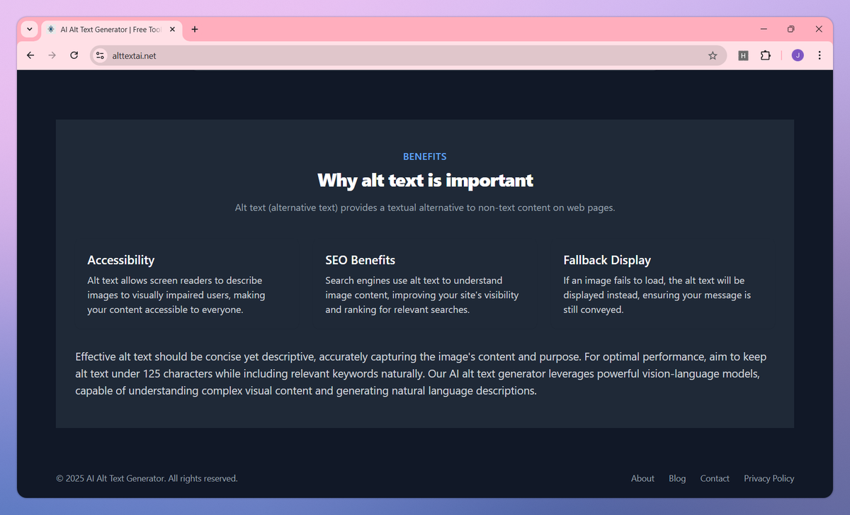 AI Alt Text Generator screenshot #2