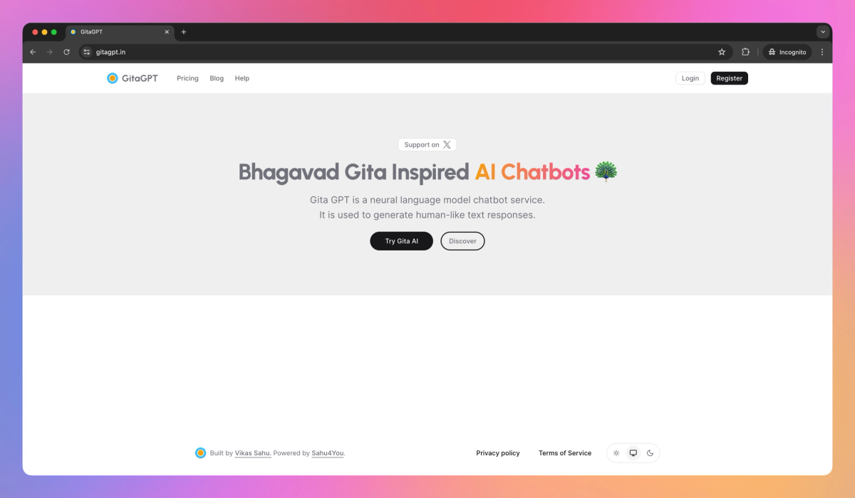 GitaGPT screenshot