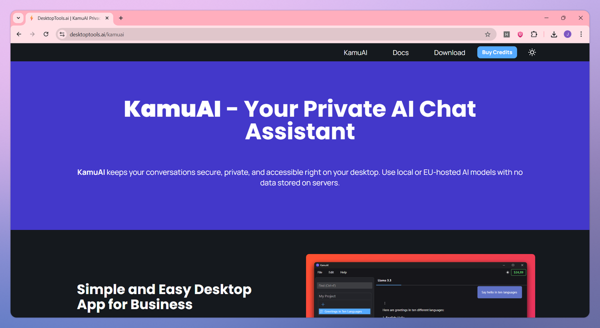 KamuAI screenshot #1